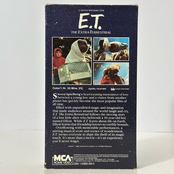E.T. The Extra-Terrestrial VHS Tape - Picture 2 of 15
